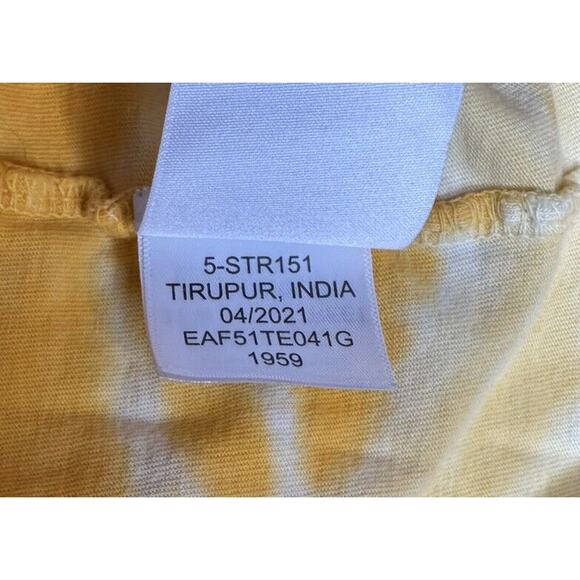 Womens Pittsburgh Steelers WEAR by Erin Andrews Yellow White Tie-Dye T-Shirt S - Picture 10 of 10